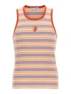 Jw Anderson J. W. Anderson Multicolored Striped Sleeveless Tank Top In Multicolor