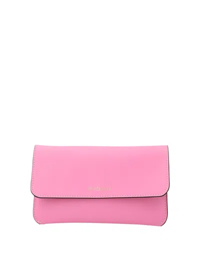 Jw Anderson Logo Printed Foldover Top Shoulder Bag In Pink