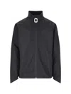 Jw Anderson Logo Printed Zipped Jacket In Black