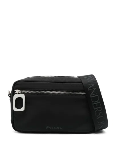 Jw Anderson Logo-strap Messenger Bag In Black