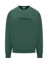 Jw Anderson Crew Neck Long Sleeves Sweatshirt In Green