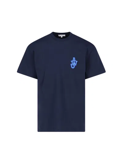 Jw Anderson Logo T-shirt In Blue