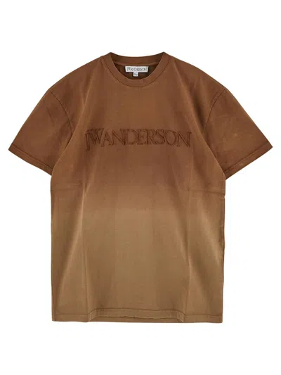 Jw Anderson Logo T-shirt In Brown