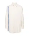 Jw Anderson Striped Cotton And Linen Shirt In White