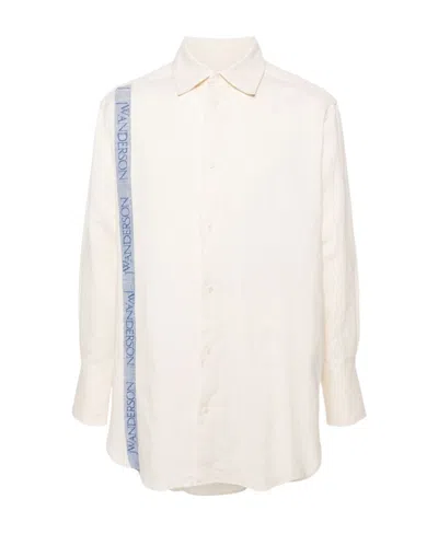 JW ANDERSON JW ANDERSON LOGO-TAPE CURVED HEM SHIRT