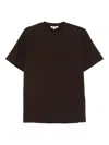 Jw Anderson Embroidered Cottont-shirt In Brown
