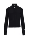 Jw Anderson J. W. Anderson Fitted Cardigan With Zipper In Black