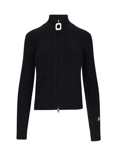 JW ANDERSON LOGO ZIP CARDIGAN