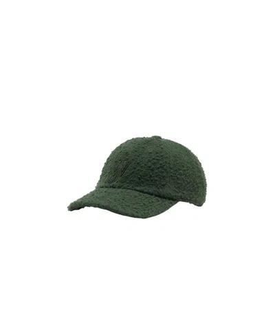 Jw Anderson Logo-embroidered Cap In Green