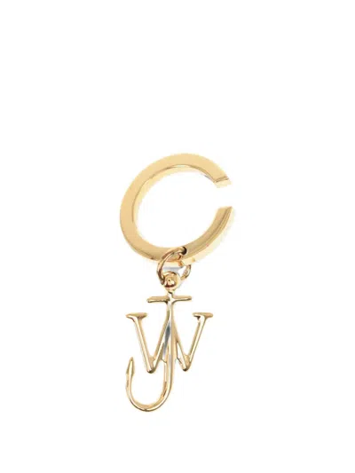 Jw Anderson Logo-pendant Ear Cuff In Gold