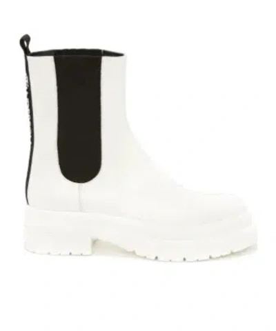 Jw Anderson Logo-print Chelsea Boots In White