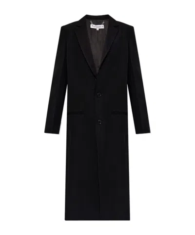 Jw Anderson Long-length Single-breasted Coat In Black