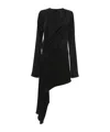 Jw Anderson Long-sleeve Asymmetric-hem Dress In Black
