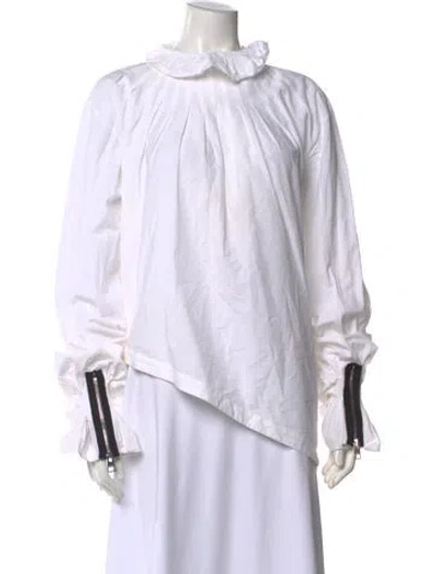 Pre-owned Jw Anderson Long Sleeve Blouse In White