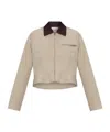 Jw Anderson Cropped Zip-front Jacket In White