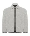 Jw Anderson Wool-blend Contrast Trim Jacket In Gray