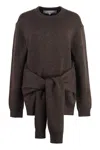 Jw Anderson Draped Tie-front Sweater