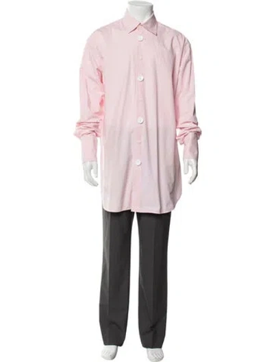Pre-owned Jw Anderson Long Sleeve Dress Shirt In Pink