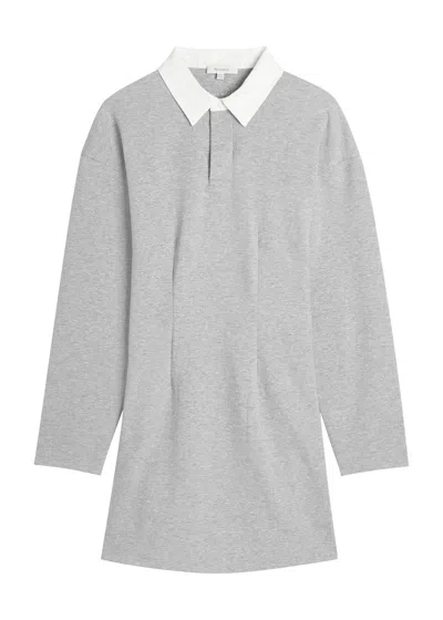 JW ANDERSON JW ANDERSON LONG SLEEVE POLO COTTON-BLEND MINI DRESS