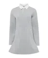 Jw Anderson Mens Mid Grey Melange Regular-fit Long-sleeve Stretch-cotton Blend Midi Polo Dress In Gray