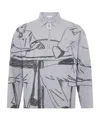 Jw Anderson Half-zip Illustration Sweatshirt In Gray