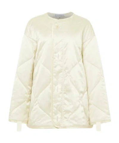 Jw Anderson Long Sleeve Quilted Jacket In White