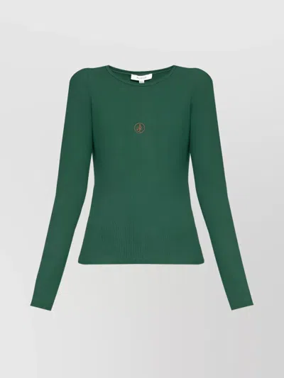 JW ANDERSON LONG SLEEVE RIBBED ANCHOR EMBROIDERY TOP