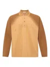 Jw Anderson Brown Polo Shirt With Classic Collar And Logo Detail On The Front In Yellow