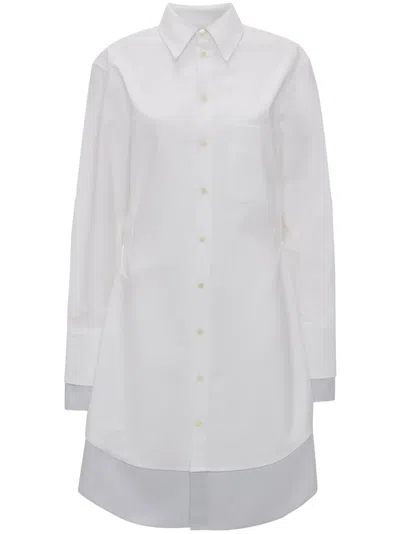 Jw Anderson Double Shirt Dress Sleeve Long In White