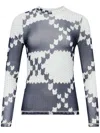 Jw Anderson Mens Underpinning Long-sleeve Mesh Top Off White Navy In White