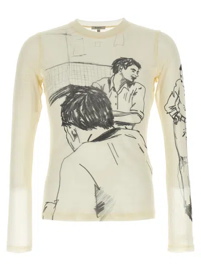 Jw Anderson Long Sleeve Underpinning T-shirt In Nude