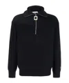 Jw Anderson J. W. Anderson High Neck Jacket With Distinctive Logo Print In Black
