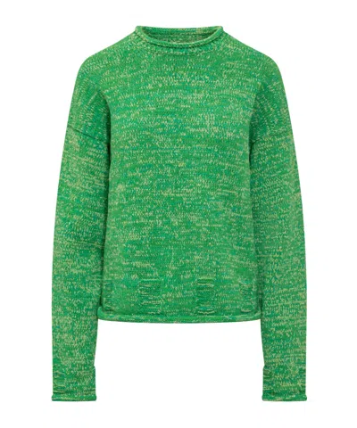 Jw Anderson Long-sleeved Sweater In Green