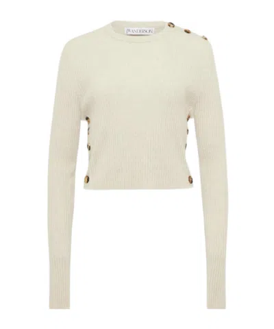 Jw Anderson Long-sleeved Sweater In Nude