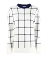 Jw Anderson Check-print Wool Jumper In White