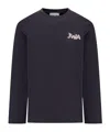 Jw Anderson Navy 'jwa' Back Print Long Sleeve T-shirt In Black