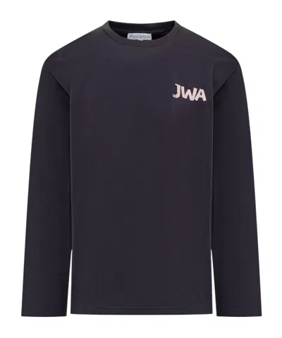 JW ANDERSON JW ANDERSON SLOGAN PRINTED LONG-SLEEVED T-SHIRT