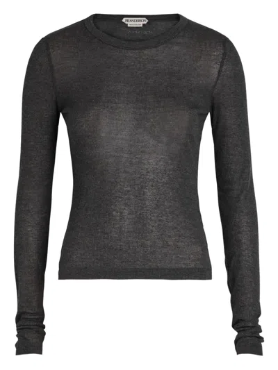 Jw Anderson Long-sleeves Top In Gray