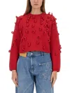 Jw Anderson J. W. Anderson Loop Cropped Jersey In Red