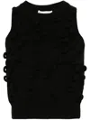 Jw Anderson Loop-detailing Knitted Tank Top In Black