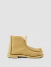 Jw Anderson Stivali Bassi In Calf Simba Mustaza + Mrn.beige