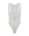 Jw Anderson Low Scoop-neck Bodysuit In White