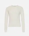 Jw Anderson J. W. Anderson Textured Waffle Knit Long Sleeve Henley Top In White