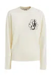 Jw Anderson Graphic Print Wool Crew Neck Sweater In 002