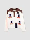 Jw Anderson Maglione A Polo House In Flax