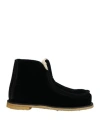 Jw Anderson Man Ankle Boots Black Size 8 Textile Fibers, Calfskin