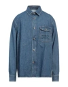 Jw Anderson Man Denim Shirt Blue Size L Cotton In Blue