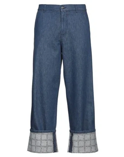 Jw Anderson Man Jeans Blue Size 34 Cotton