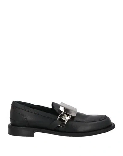 Jw Anderson Man Loafers Black Size 9 Calfskin