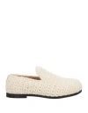 Jw Anderson Man Loafers Ivory Size 9 Cotton In Neutral